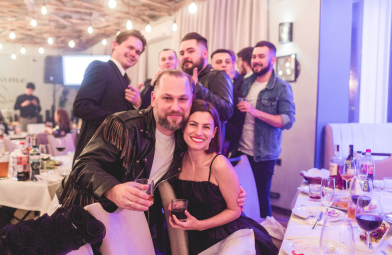 Сelebration at Hymux with full team